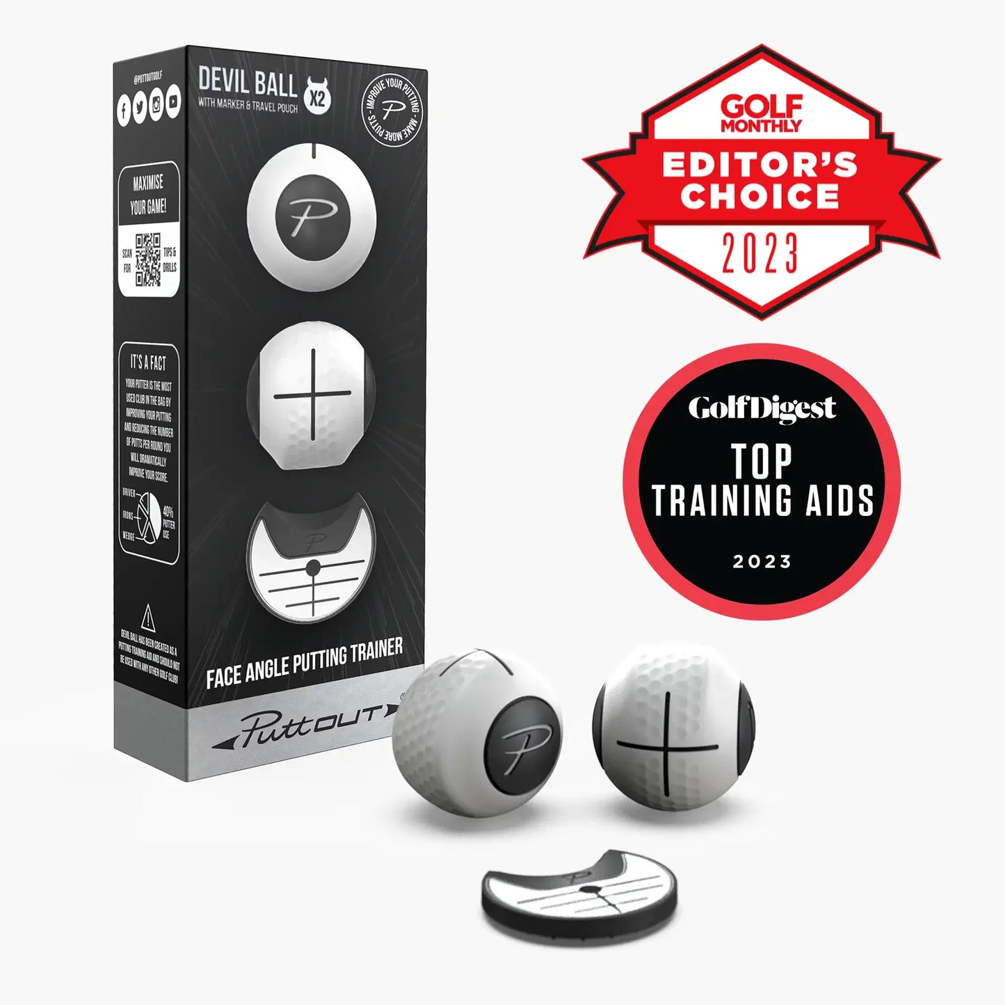 PUTTOUT Devil Ball - Bóng luyện Putt 3 Cấp Độ